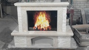 Marble fireplace Fiore Beige